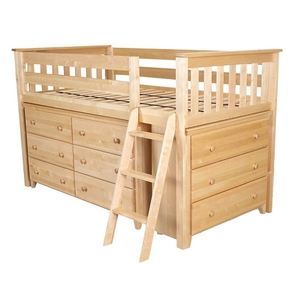 Item # JLB002 - ADDITIONAL INFORMATION<BR>
Finish: Natural<BR>
Bed Size: Twin<BR>
Dimensions: L 81.5 W 54 H 50.25 in
